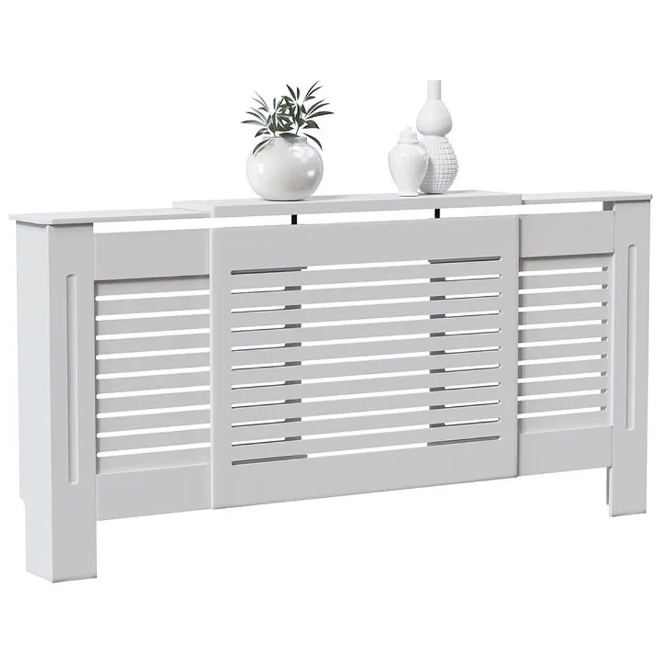 BOXED VIDA DESIGNS MILTON ADJUSTABLE RADIATOR COVER - WHITE (1 BOX)