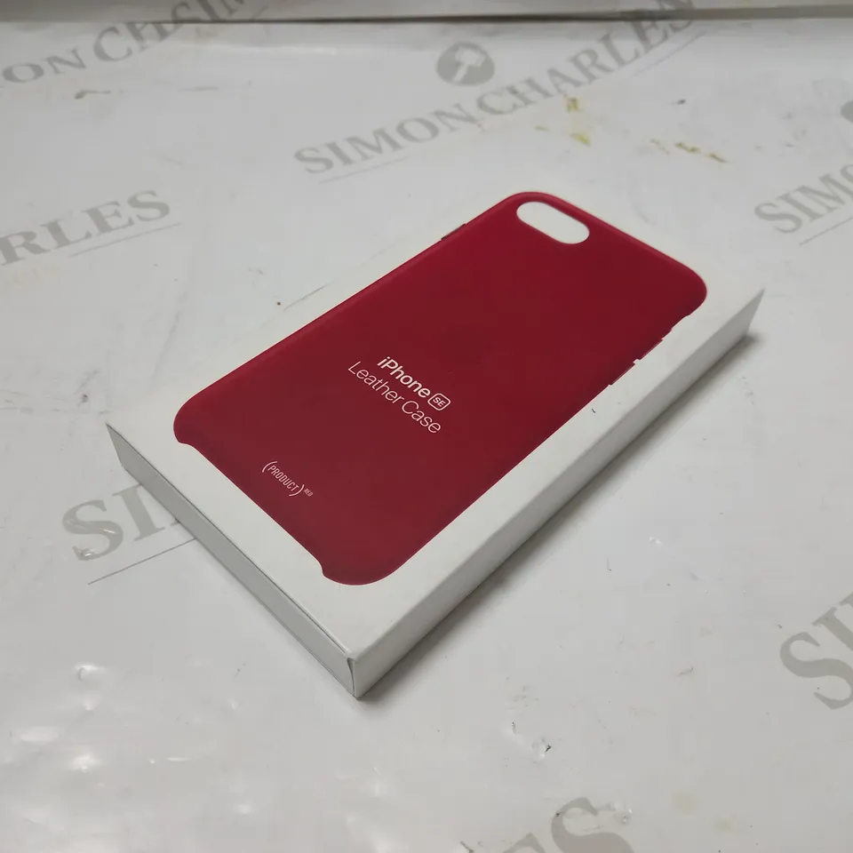 IPHONE SE RED LEATHER CASE