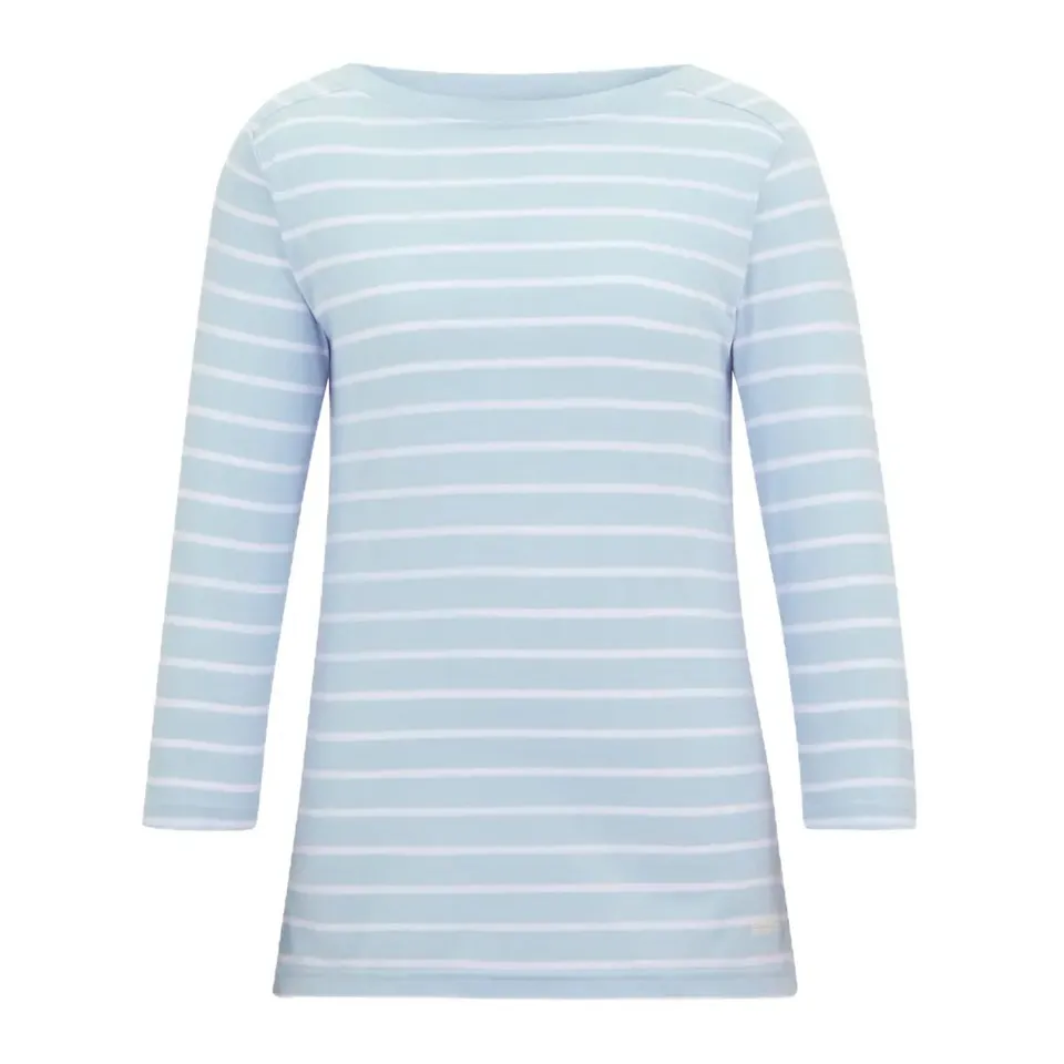 BRAND NEW REGATTA BAYLETTE WOMEN'S TEE II IN BLUE/WHITE STRIPE - UK 22