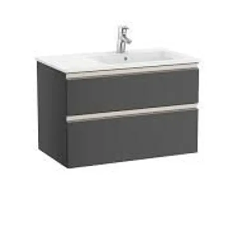 BRAND NEW BOXED ROCA THE GAP 800MM VANITY UNIT 2 DRAWERS - GREY ANTHRACITE