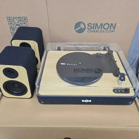 MARLEY REVOLUTION WITH SPEAKERS – ALL-IN-ONE BLUETOOTH TURNTABLE WITH BUILT-IN SPEAKERS (BOXED)
