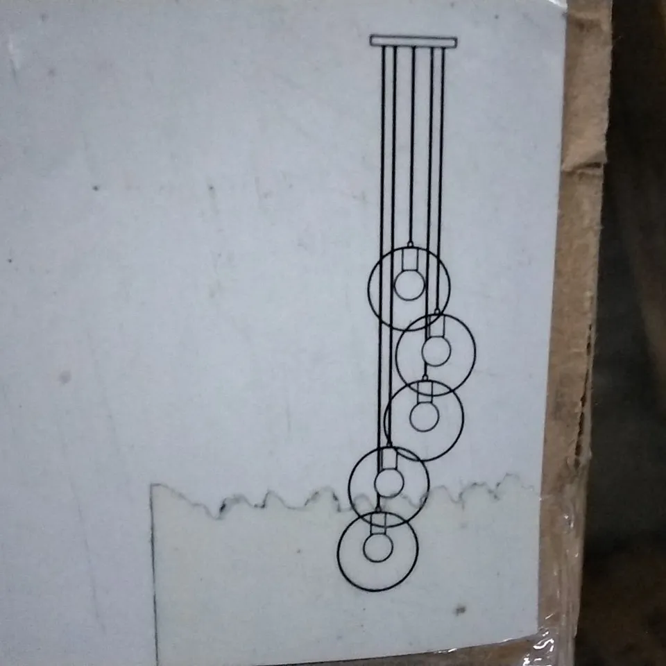 BOXED 5-LIGHT CLUSTER BULB PENDENT