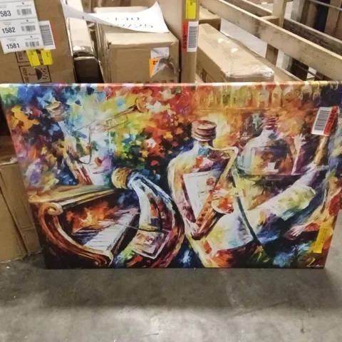 BOTTLE JAZZ BY LEONID AFREMOV CANVAS WALL ART PRINT