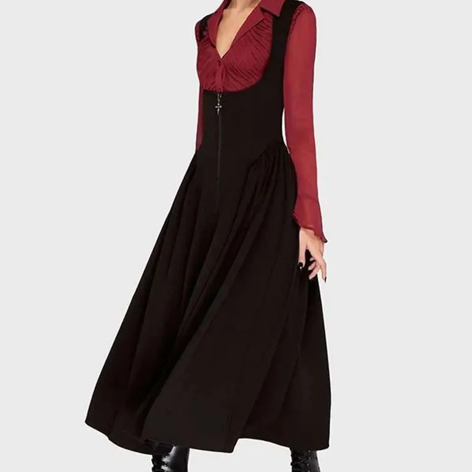 BRAND NEW KILLSTAR DUSK AND DARKNESS UNDERBUST MAXI DRESS BLACK MEDIUM