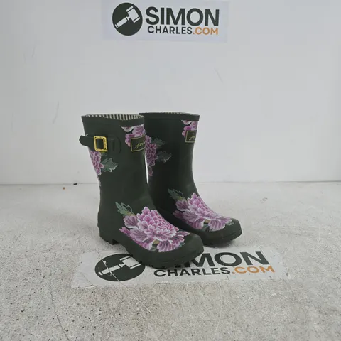 JOULES FLORAL WELLINGTON BOOTS β GREEN UK 6 UNBOXED