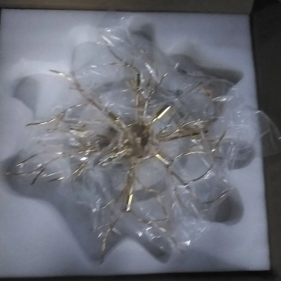 BOXED GOLD PLATED CEILING LIGHT 