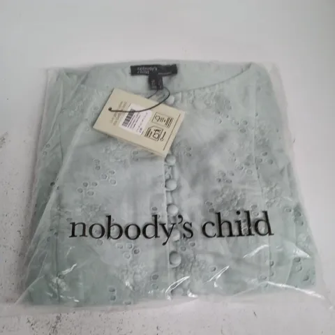 BAGGED NOBODYS CHILD CLAUDIA MINI DRESS IN GREEN - UK 10