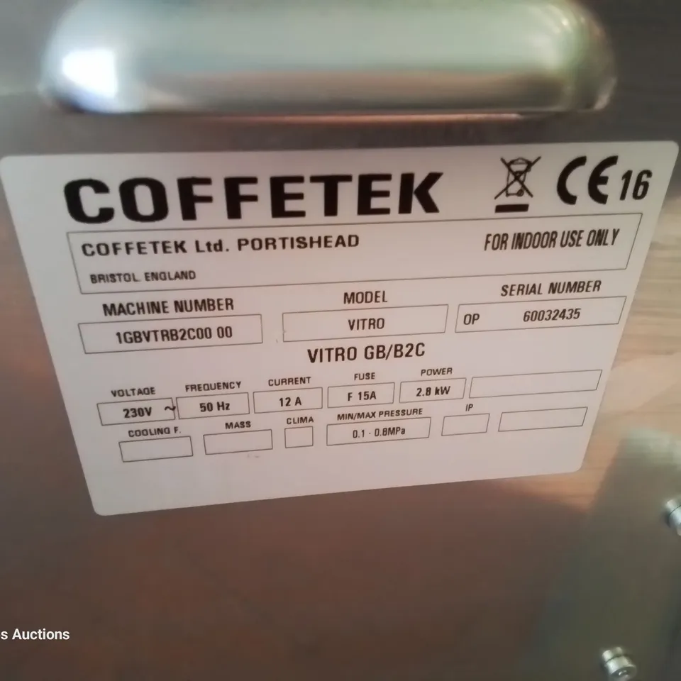 COFFETEK VITRO BEAN TO CUP & HOT DRINK DISPENCER