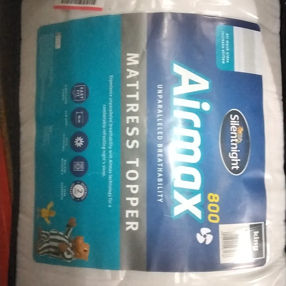BAGGED SILENTNIGHT AIRMAX 8CM MATTRESS TOPPER - KINGSIZE