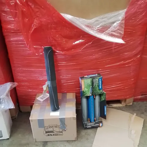 PALLET OF ASSORTED HOUSEHOLD GOODS AND PRODUCTS TO INCLUDE;STEAM CLEANER,MAT,WATER SPRINKLER