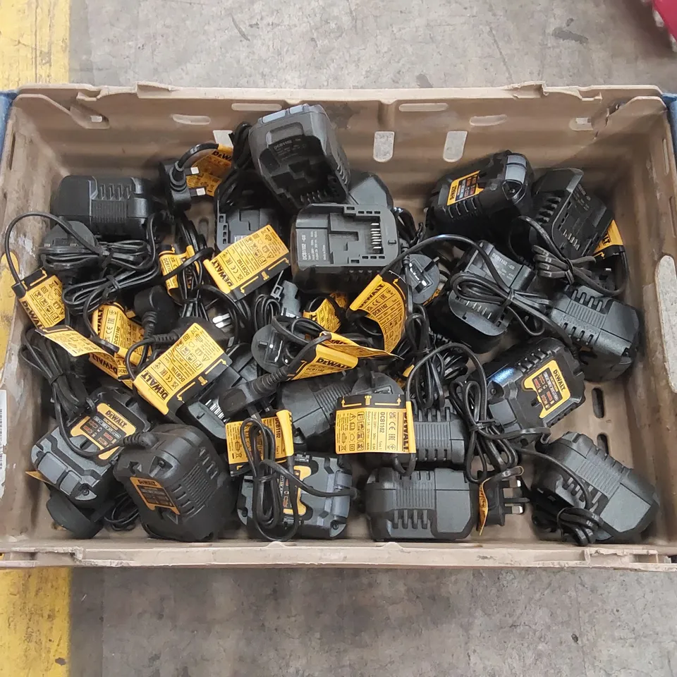 APPROXIMATELY 20x DEWALT DCB1102 XR LI-ION BATTERY CHARGERS 