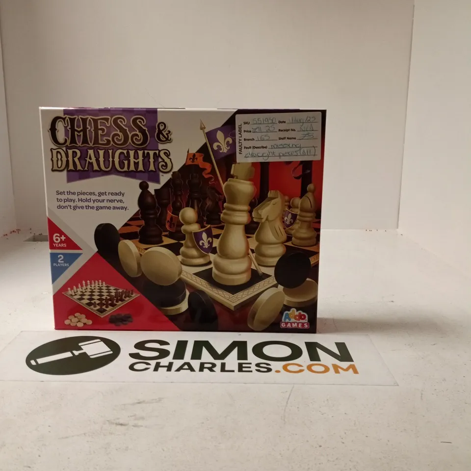 Abba Games Chess & Draughts – Boxed Board Game