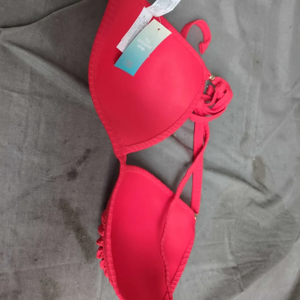 UK 16 NEW LOOK RED BIKINI TOP (EU 44)