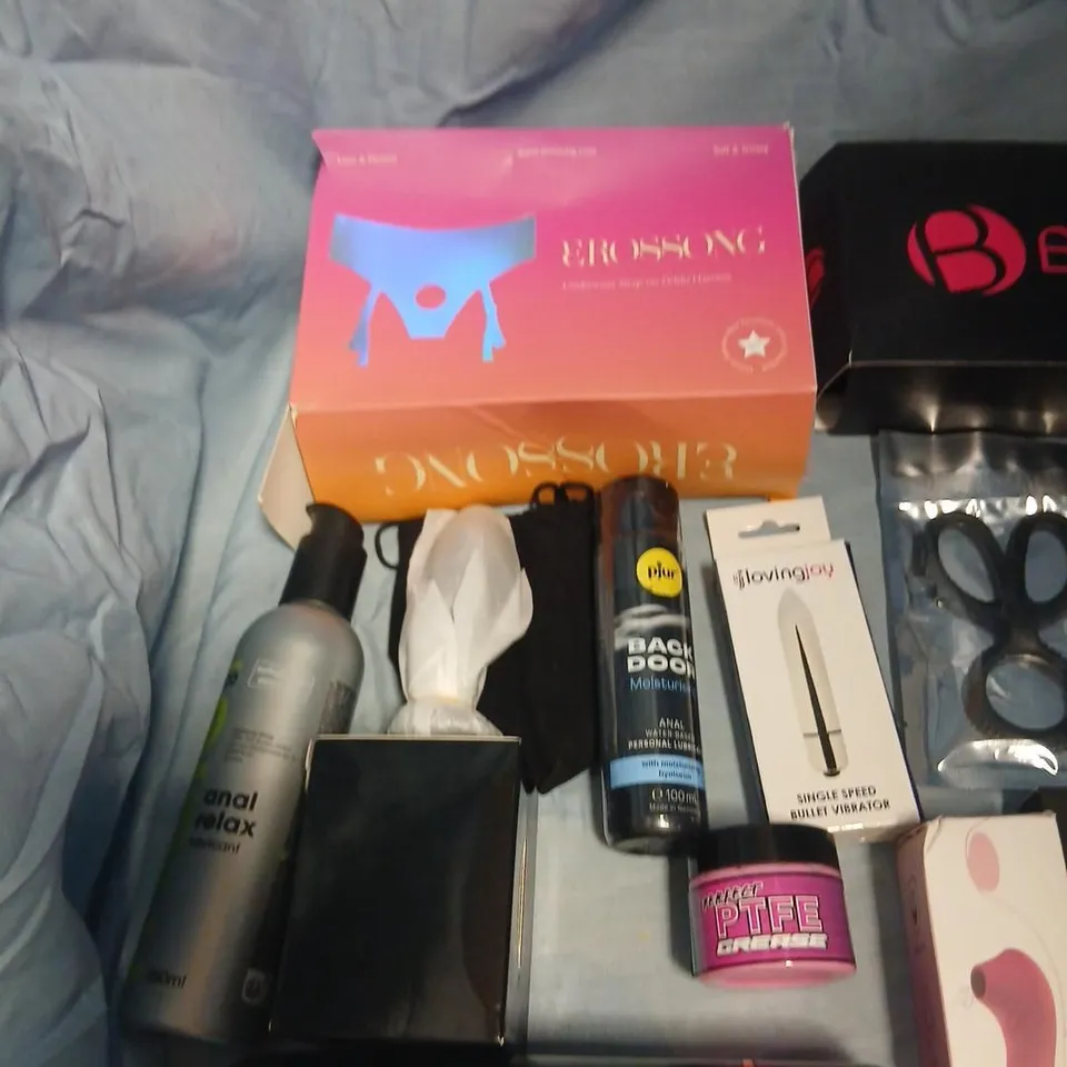 ADULT SEX TOY BUNDLE INCLUDING BONDARA, LOVINGJOY, ORGIE & LEG AVENUE ITEMS