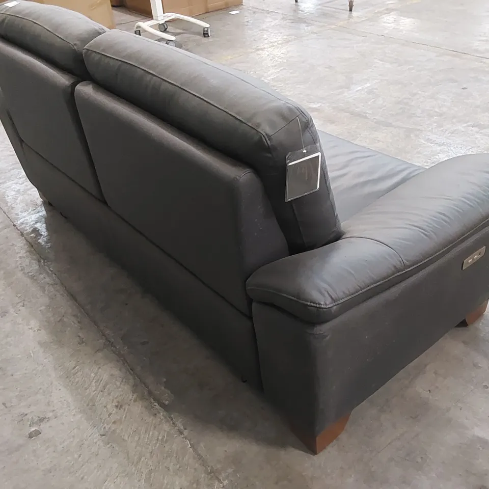 DESIGNER 3 SEATER LEATHER UPHOLSTERED ELECTRIC RECLINER SOFA 