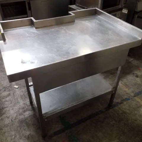 Stainless steel commercial kitchen prep table with undershelf