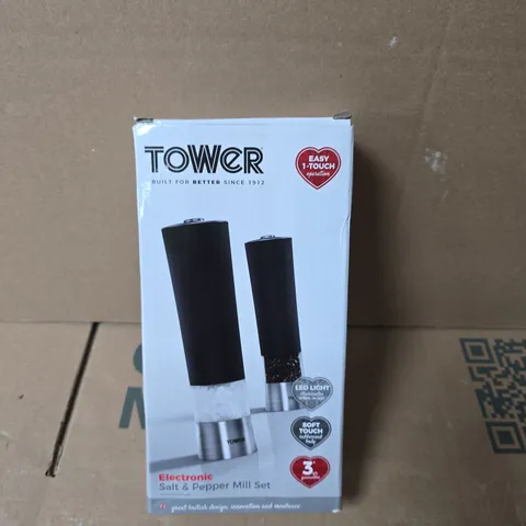 TOWER ELECTRONIC SALT & PEPPER MILL SET 