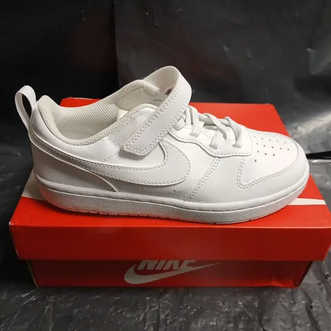 NIKE COURT BOROUGH LOW RECRAFT KIDS SHOES – WHITE, UK 1.5 (2Y)