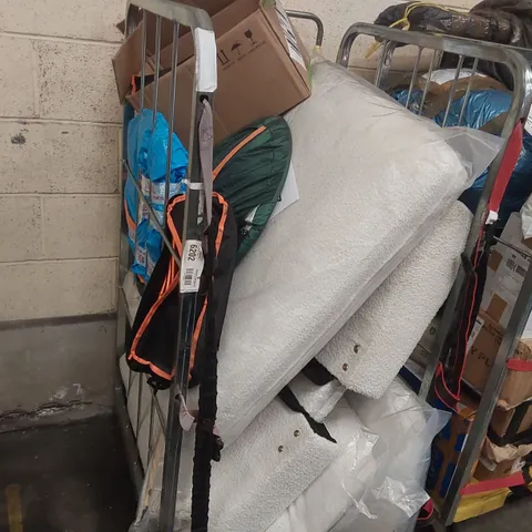 CAGE OF ASSORTED FURNITURE PARTS ECT // CAGE NOT INCLUDED 