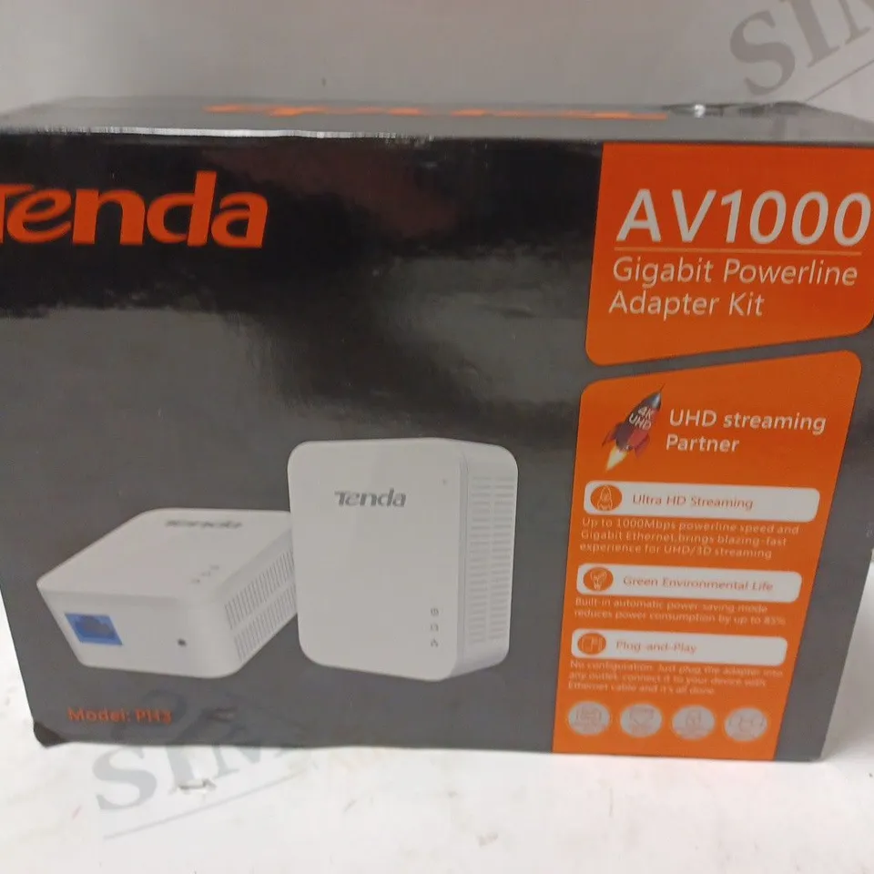 BOXED TENDA AV1000 GIGABIT POWERLINE ADAPTER KIT