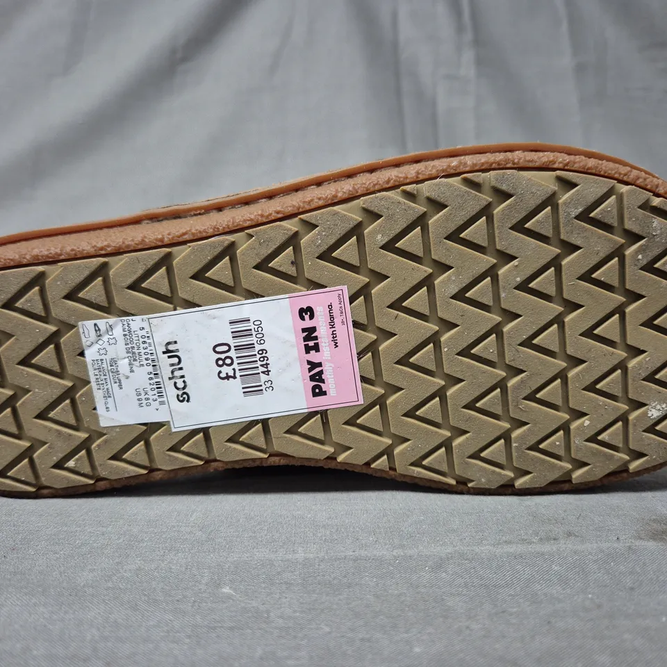 BOXED PAIR OF CLARKS LITTON MULES IN TAUPE UK SIZE 8