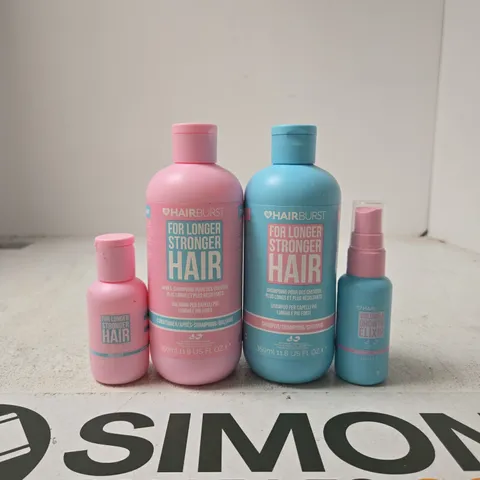 HAIRBURST FOR LONGER STRONGER HAIR SET – SHAMPOO, CONDITIONER & GROWTH ELIXIR (4 PCS)