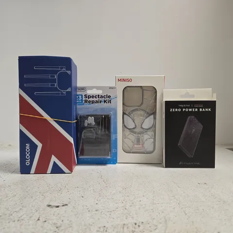 APPROXIMATELY 10 ASSORTED HOUSEHOLD ITEMS TO INCLUDE SPECTACLE REPAIR KIT, ZERO POWER BANK, ETC