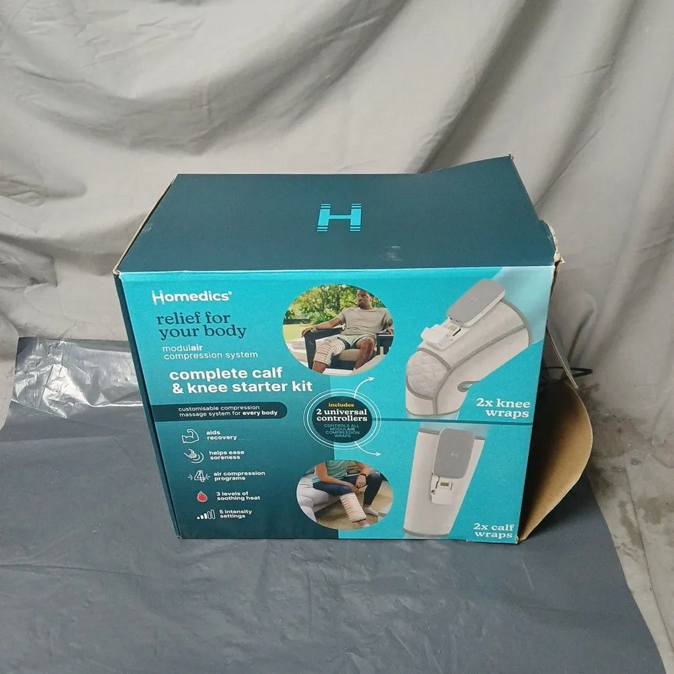 HOMEDICS COMPLETE CALF AND KNEE STARTER KIT, MODULAIR COMPRESSION SYSTEM