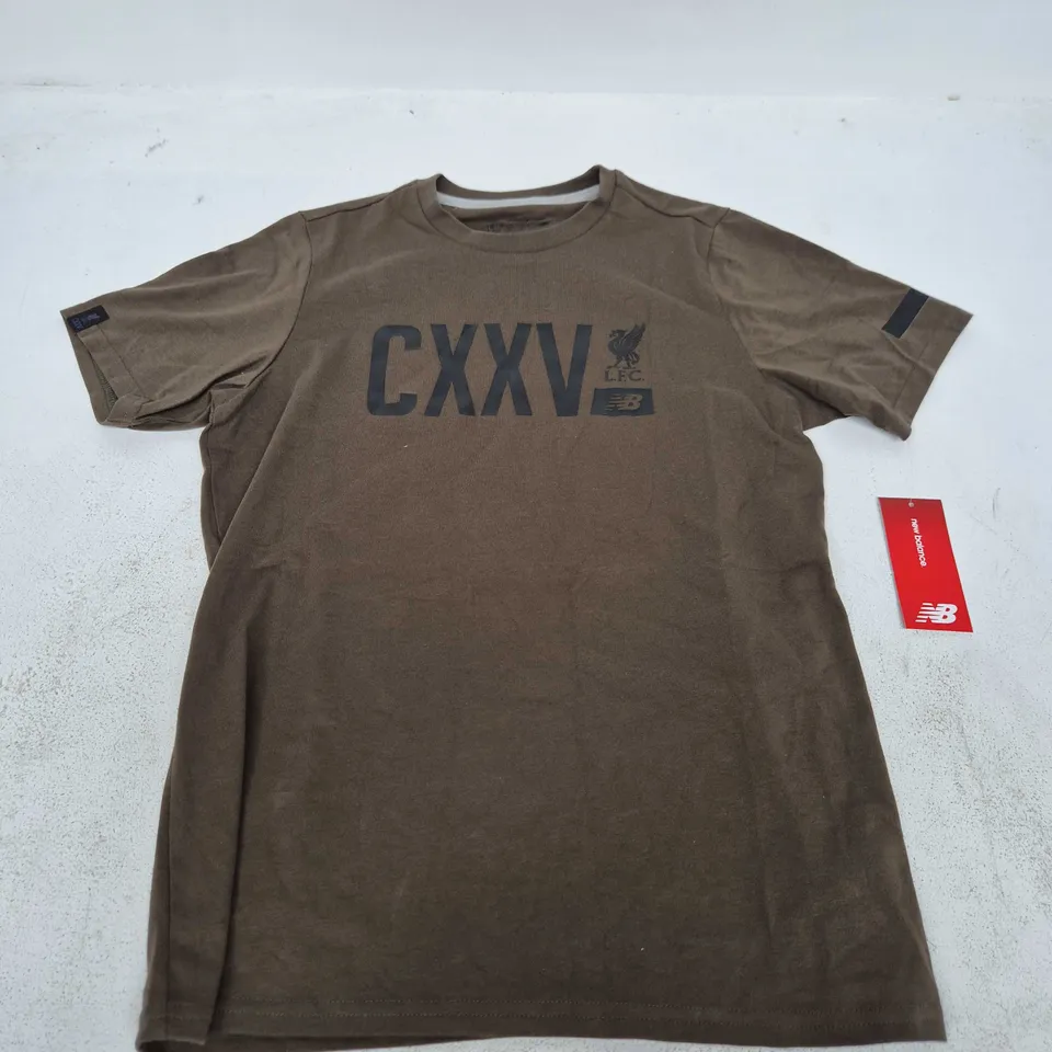 NEW BALANCE LIVERPOOL KIDS CXXV TEE IN GREEN - LB