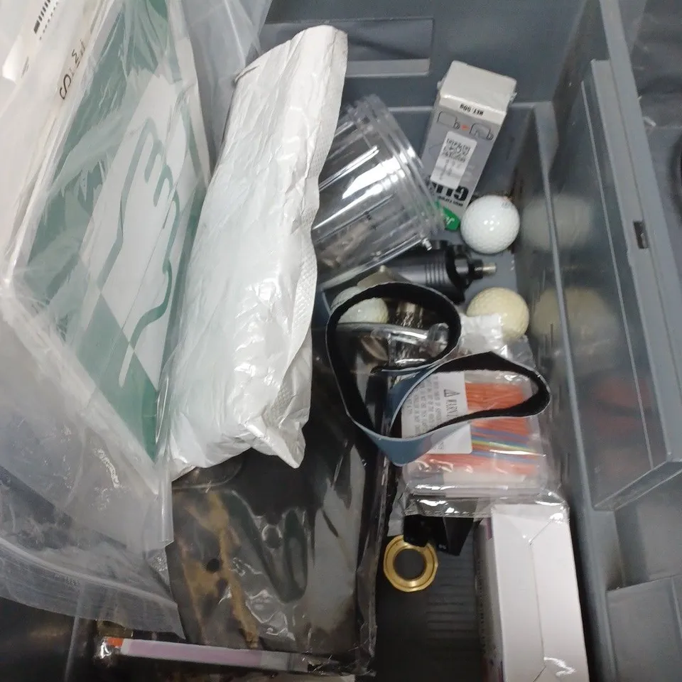 BOX OF APPROXIMATELY 20 ASSORTED HOUSEHOLD ITEMS TO INCLUDE WOOD FILLER, DIARIES AND POWER CABLE
