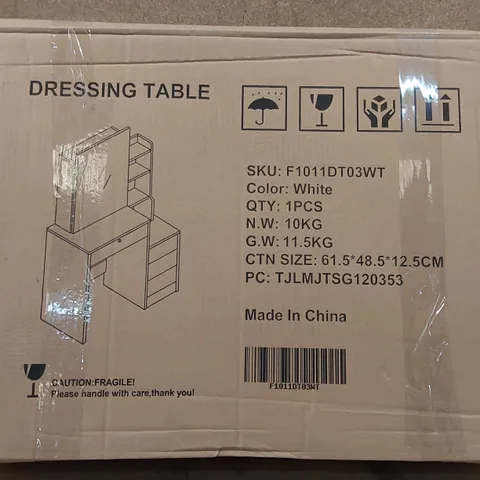 BOXED DRESSING TABLE - WHITE (1 BOX)