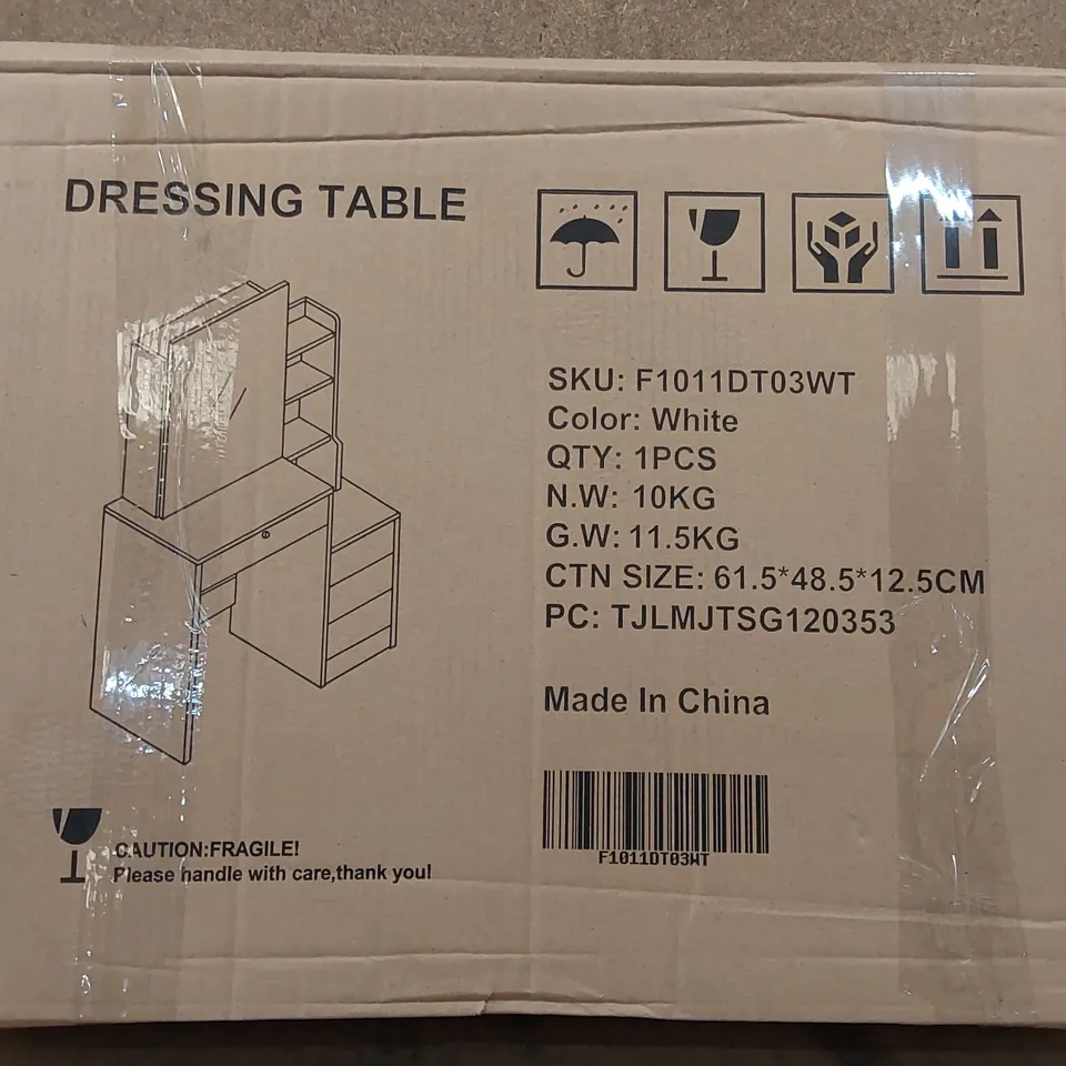 BOXED DRESSING TABLE - WHITE (1 BOX)