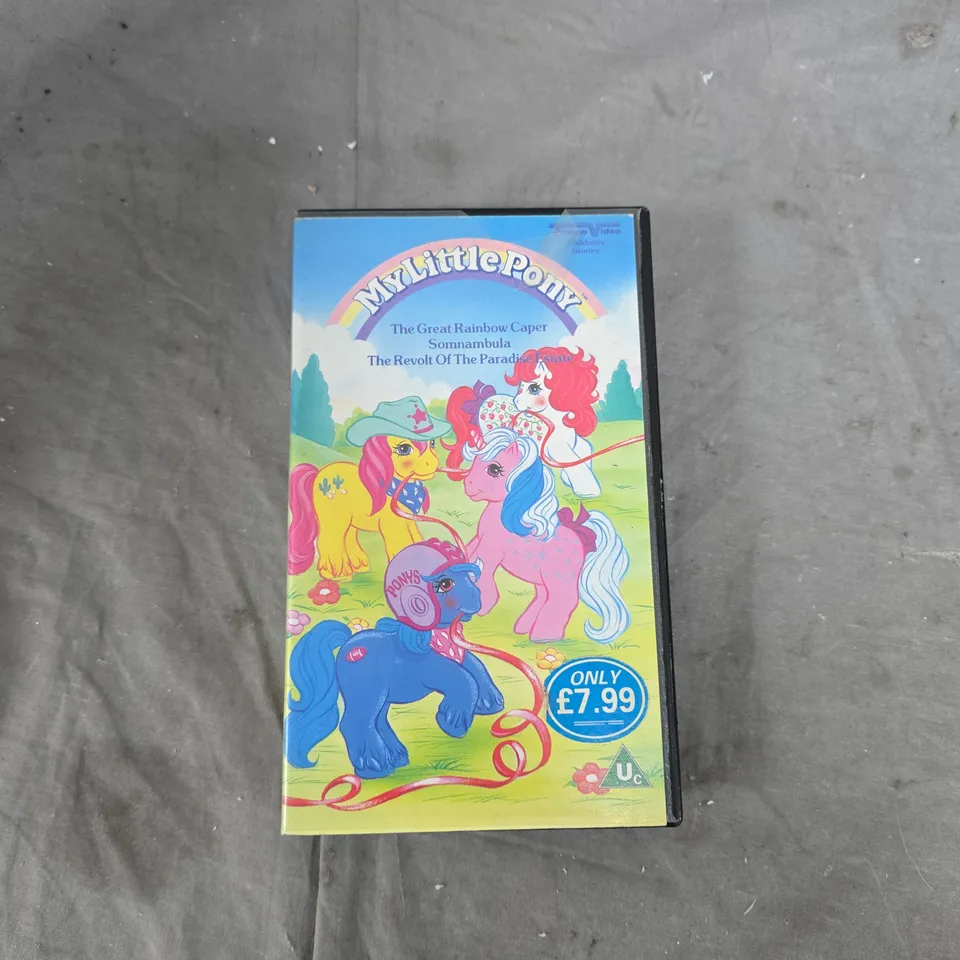 BOX OF APPROXIMATELY 10 ASSORTED VHS TAPES TO INCLUDE MY LITTLE PONY AND TOY STORY