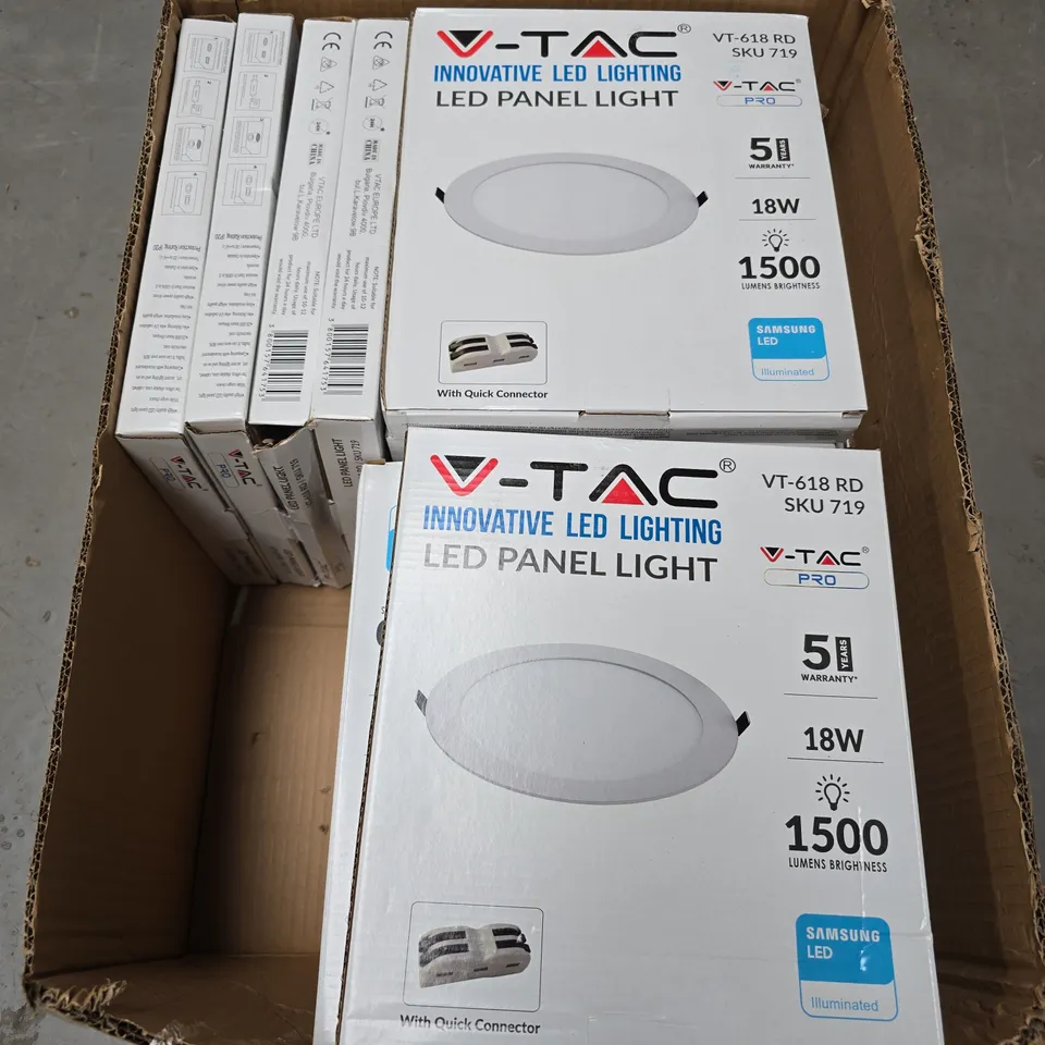 BOX OF APROX 15 ASSORTED LED PANEL LIGHTS 