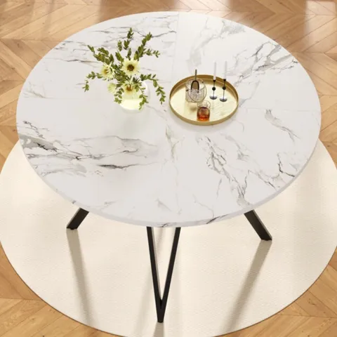 BOXED 100cm ROUND DINING TABLE WITH LEGS (1 BOX)