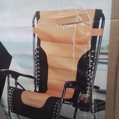BOXED KEPLIN 2 PACK OF PADDED GRAVITY CHAIRS -ORANGE-
