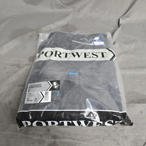 PORTWEST WX3 TROUSERS IN METAL GREY WITH KNEEPADS SIZE 40" SHORT