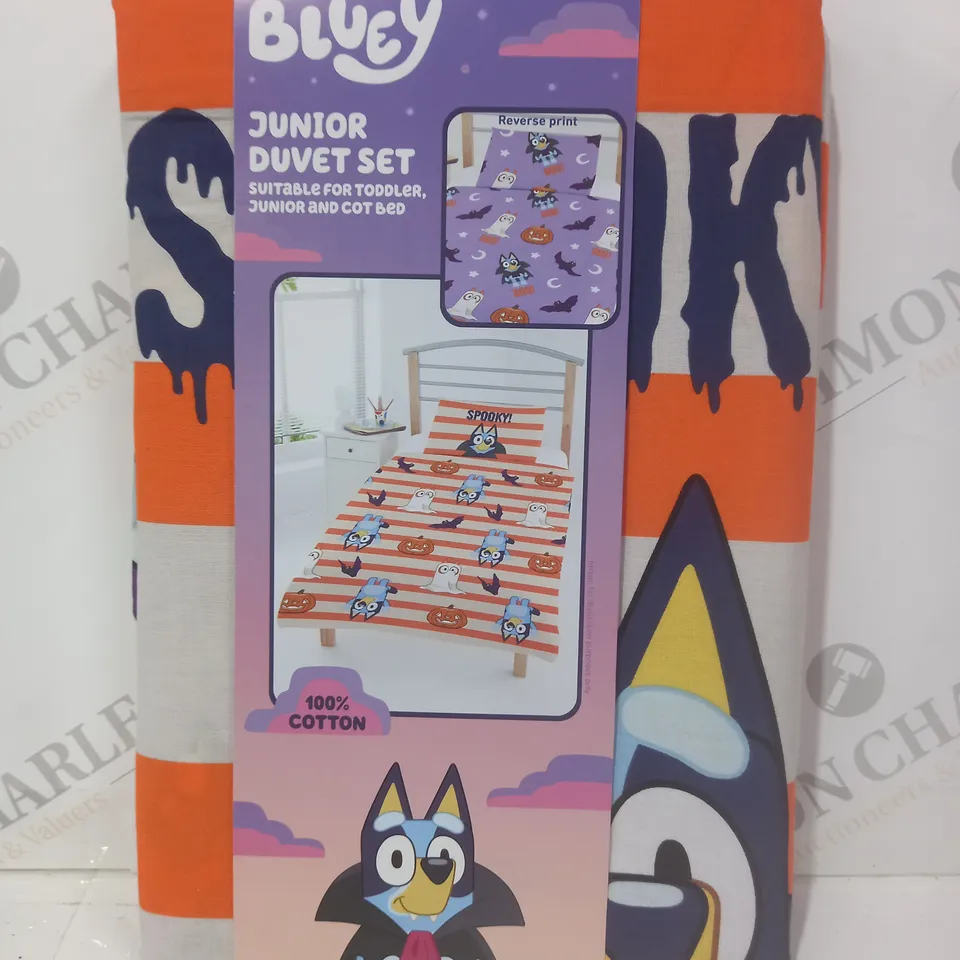 BLUEY JUNIOR REVERSIBLE DUVET SET SUITABLE FOR TODDLER, JUNIOR AND COT BED