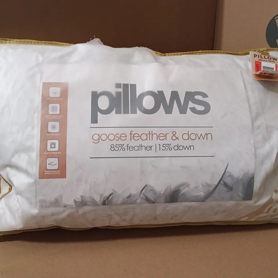BAGGED GOOSE FEATHER AND DOWN PILLOWS (SET OF 2)