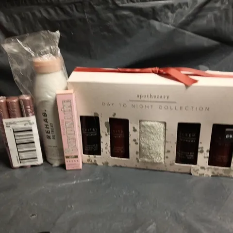 APPROXIMATEY 20 ASSORTED HEALTH AND BEAUTY PRODUCTS TO INCLUDE - MAYBELLINE MASCARAS - P.LOUISE EYELINER PENCIL AND APOTHECARY GIFT SET