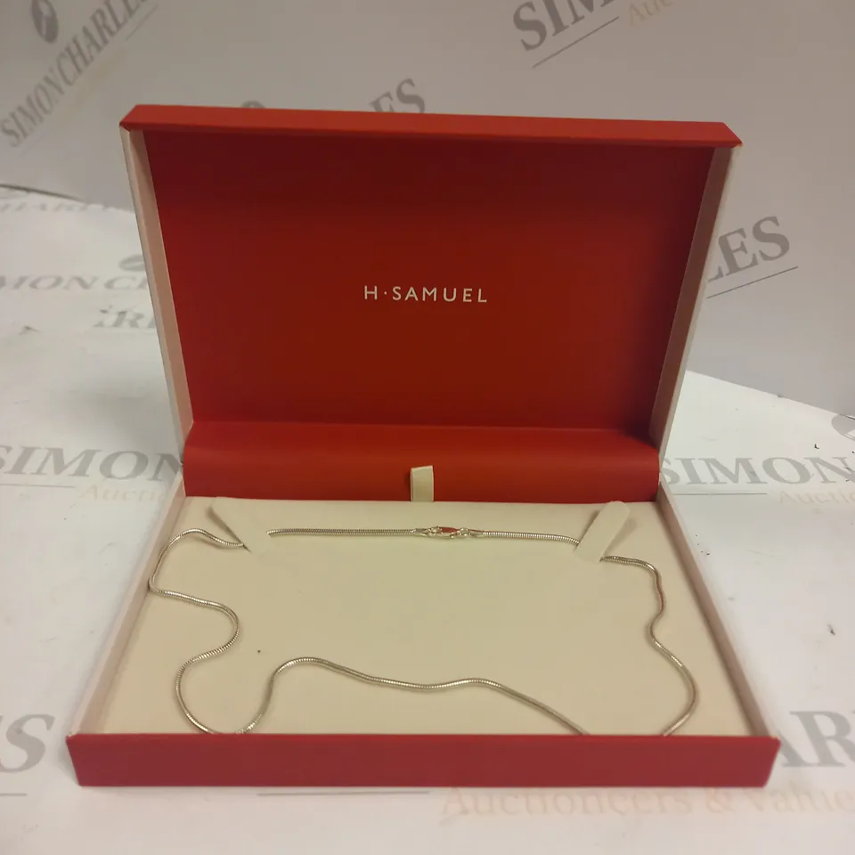 BOXED H.SAMUEL SILVER ROPE NECKLACE 