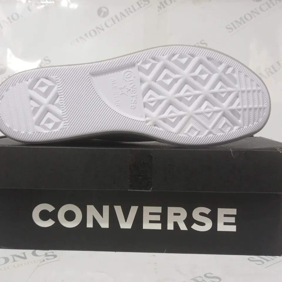 BOXED PAIR OF CONVERSE ALL STAR SHOES IN BLACK UK SIZE 10