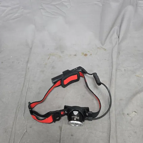 LED LENSER H8R HEAD TORCH WITH RED/BLACK HEAD STRAP