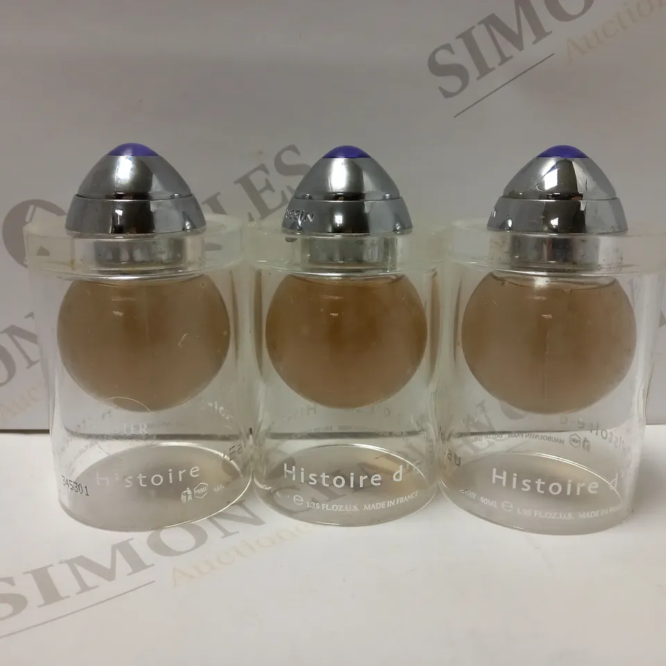 LOT OF 3 X 40ML MAUBOUSSIN HISTOIRE D' EAU AMETHYSTE EAU DE TOILETTE TESTERS 