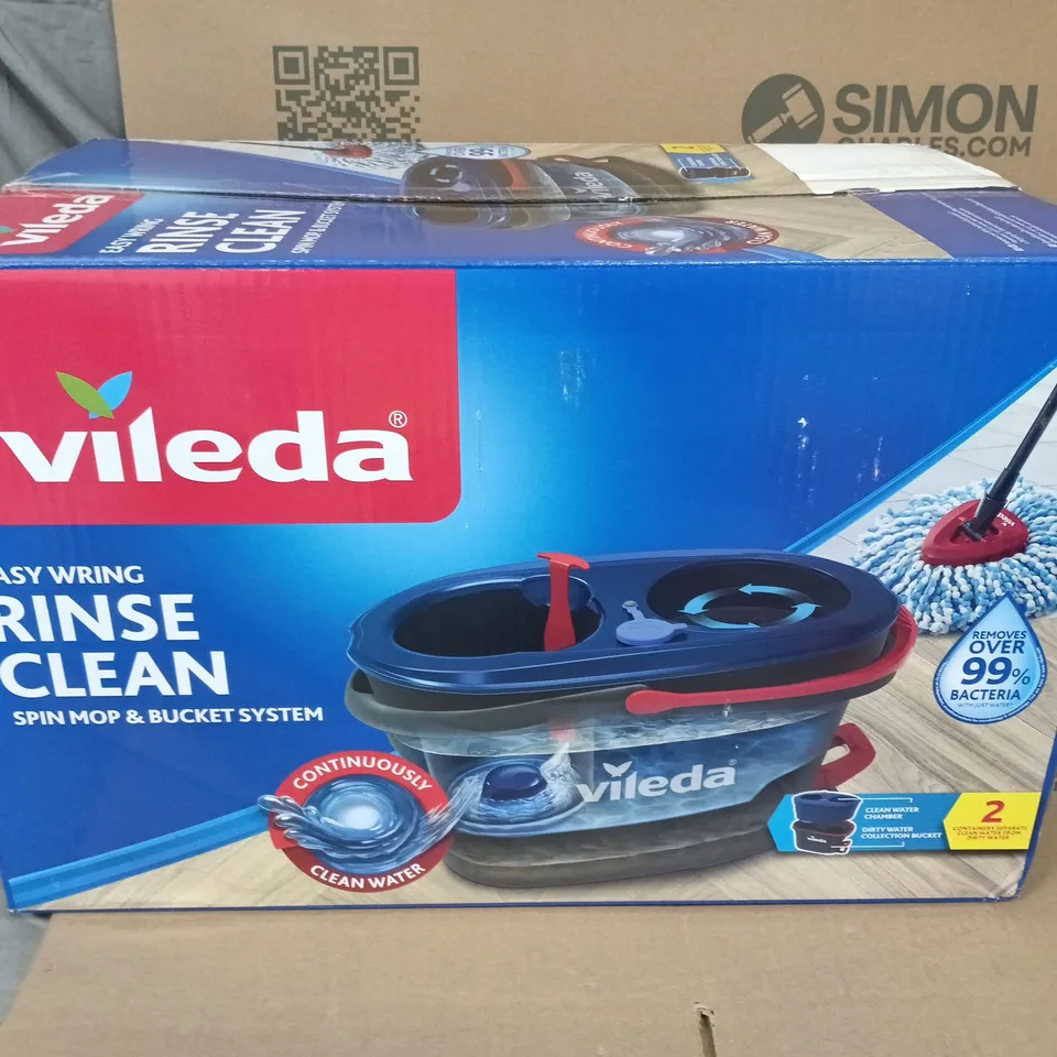 VILEDA EASY WRING RINSE CLEAN SPIN MOP & BUCKET SYSTEM (BOXED)