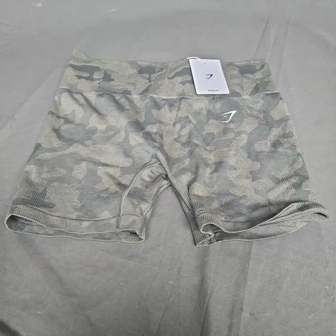 GYMSHARK ADAPT CAMO SEAMLESS SHORTS - LARGE