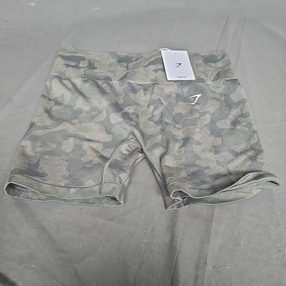 GYMSHARK ADAPT CAMO SEAMLESS SHORTS - LARGE