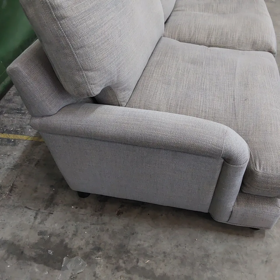 QUALITY BRITISH MADE LOUNGE Co TWO SEATER SOFA GREY FABRIC 