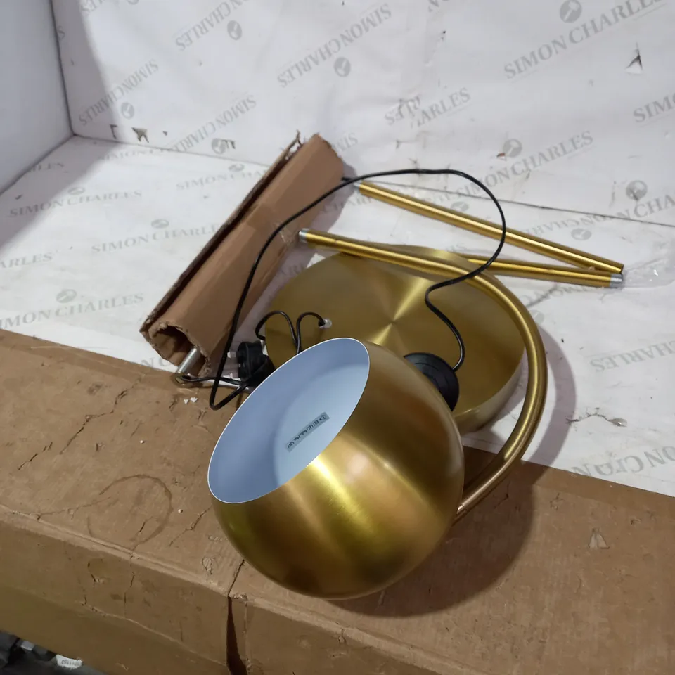 BRASS EFFECT STANDING LAMP