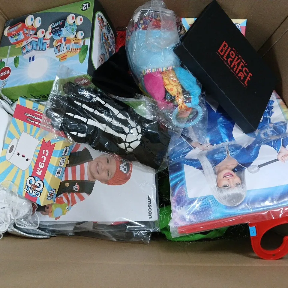 LARGE QUANTITY OF ASSORTED TOYS AND GAMES TO INCLUDE - JELLYCAT, FELT BEAR BASKET, AND ANIME FIGURINE ETC.  